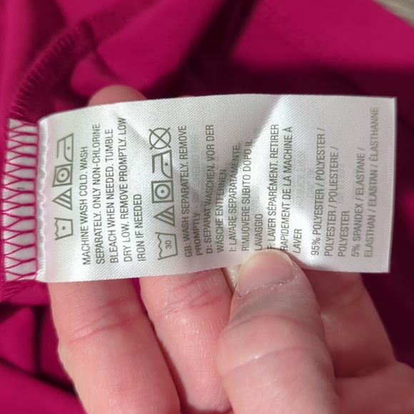 Susan Graver smock neck fuschia blouse - Picture 7 of 8